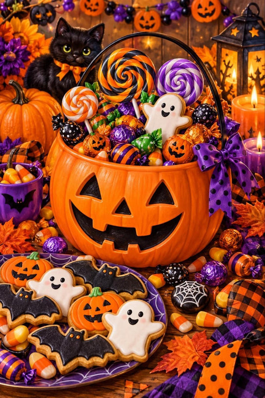 Halloween Süßigkeiten Stillleben Diamond Painting