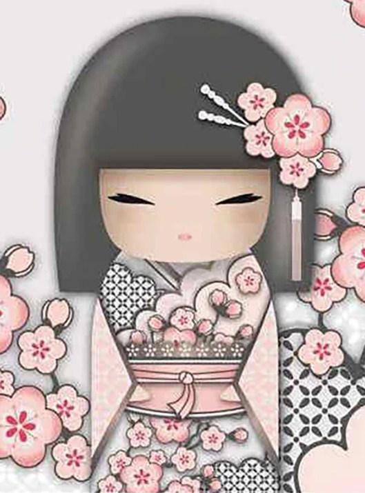Schöne Kokeshi Puppe - Paint with Diamonds - Diamond Painting