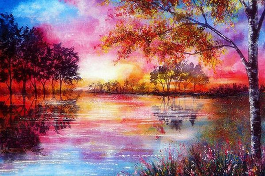 Schöne Landschaftsmalerei - Diamond Painting