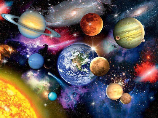 Galaxie & Planeten Malerei - Diamond Painting
