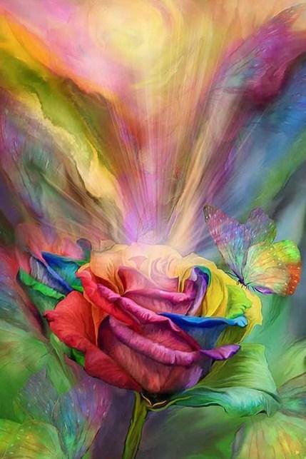 Die heilende Rose - Malen mit Diamanten - Diamond Painting