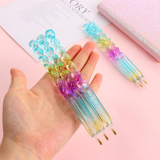 Diamond Painting Kleber Harz Epoxy (5 Stück) ausgefallener runder Diamant Coverage Stift - Diamond Painting