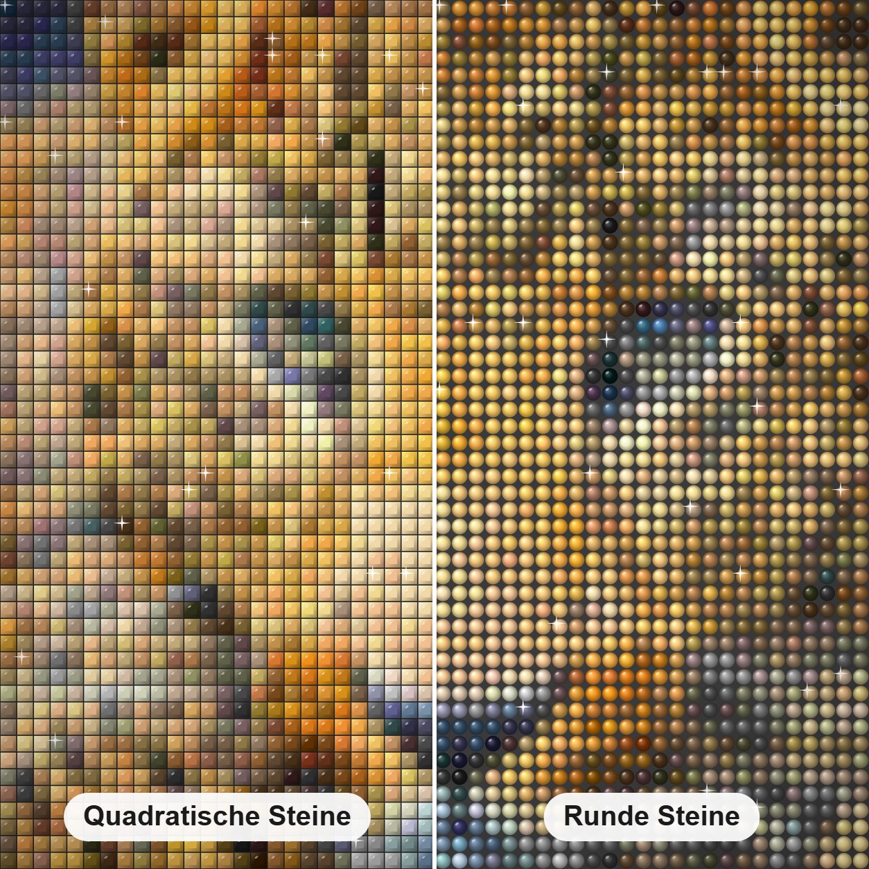 Bezauberndes Leopard Diamond Painting Nahaufnahme mit quadratischen und runden Steinen