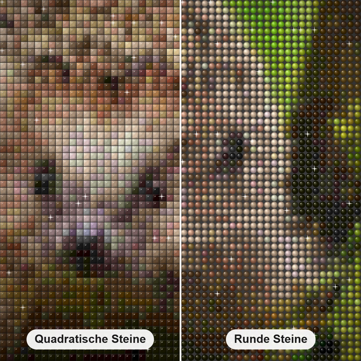 Entzückende Igel Diamond Painting Nahaufnahme mit quadratischen und runden Steinen