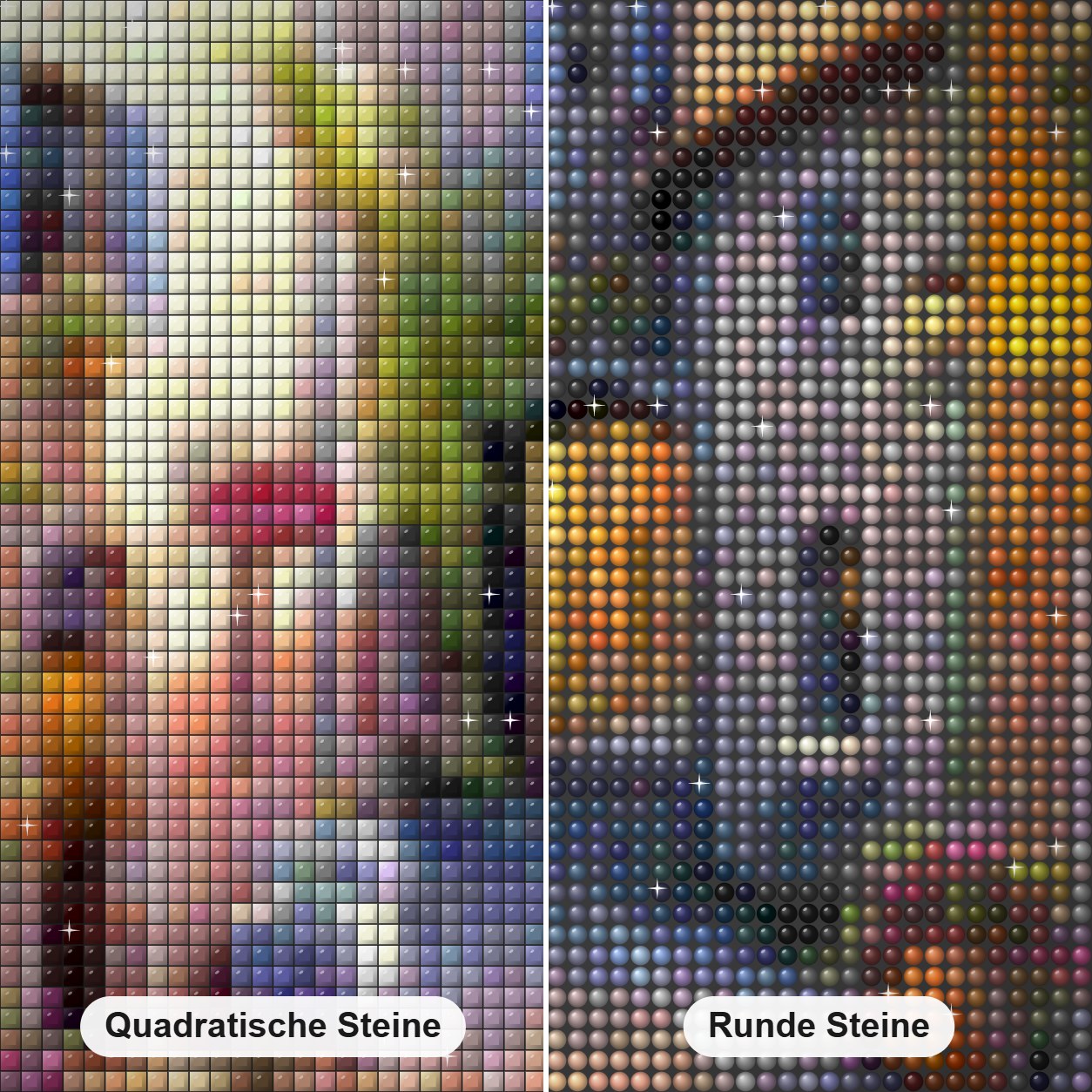 Kopfsteinpflaster StreetDiamond Painting Diamond Painting Nahaufnahme mit quadratischen und runden Steinen