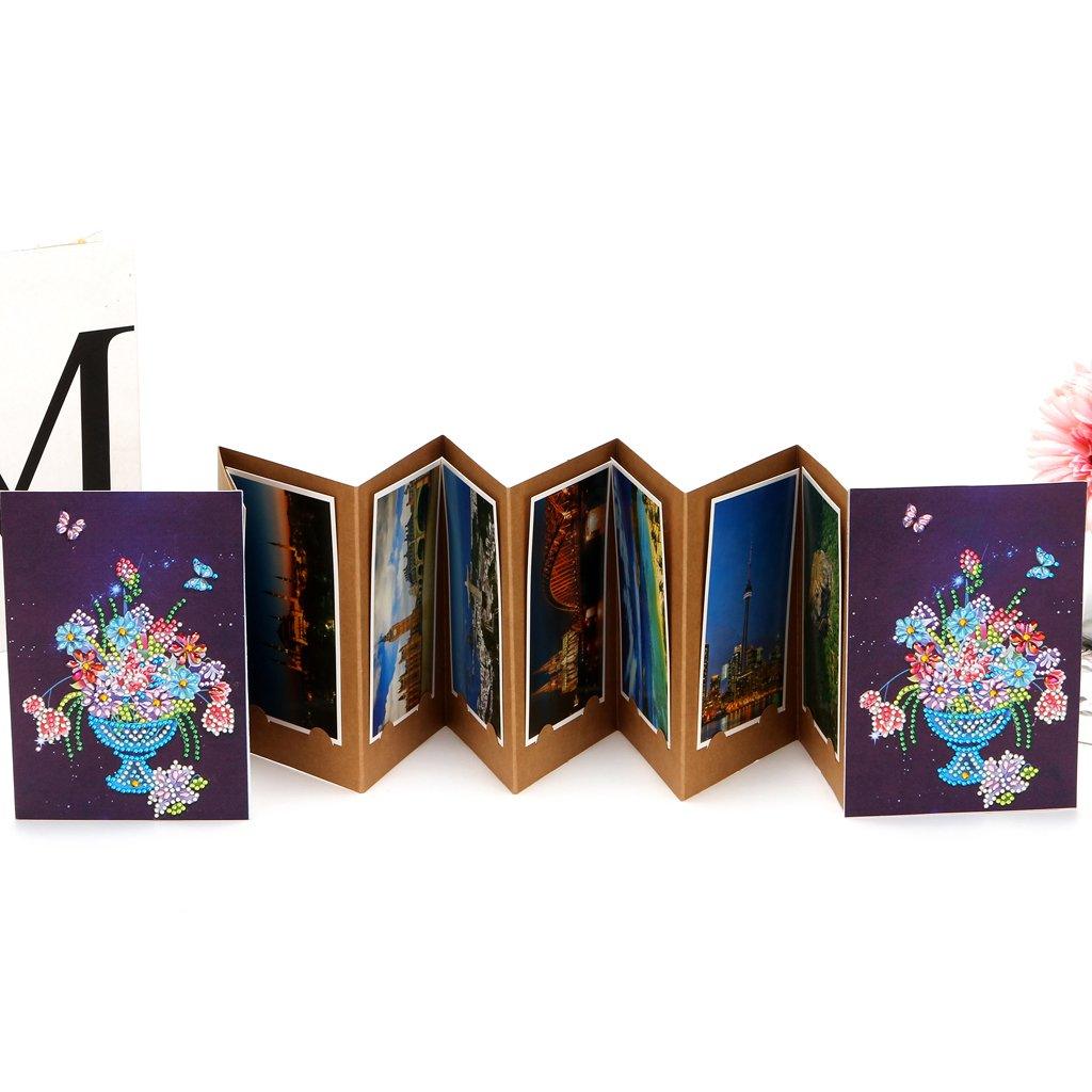 Mehrfarbige Blumen in Vasenmalerei Album-Cover - Diamond Painting
