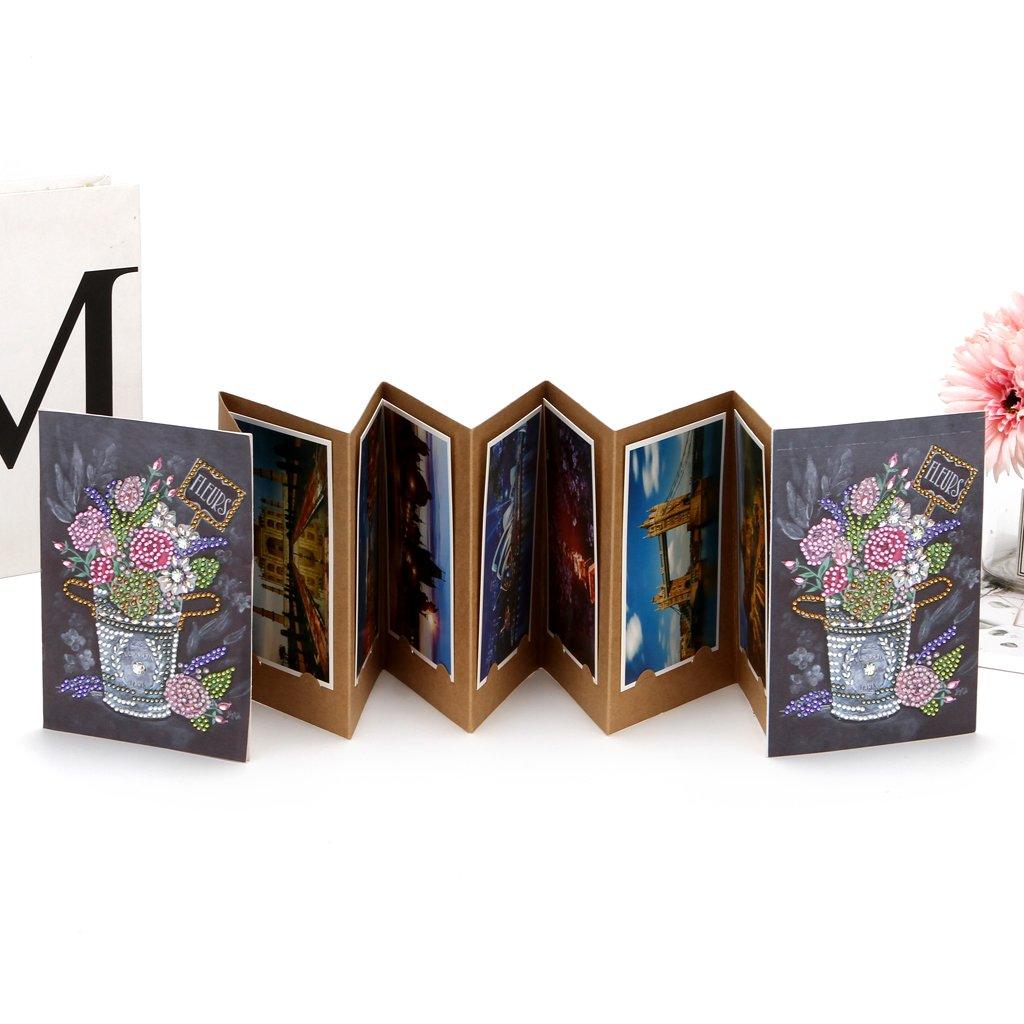 Mehrfarbige Rosen in einer Vase Album Cover - Diamond Painting