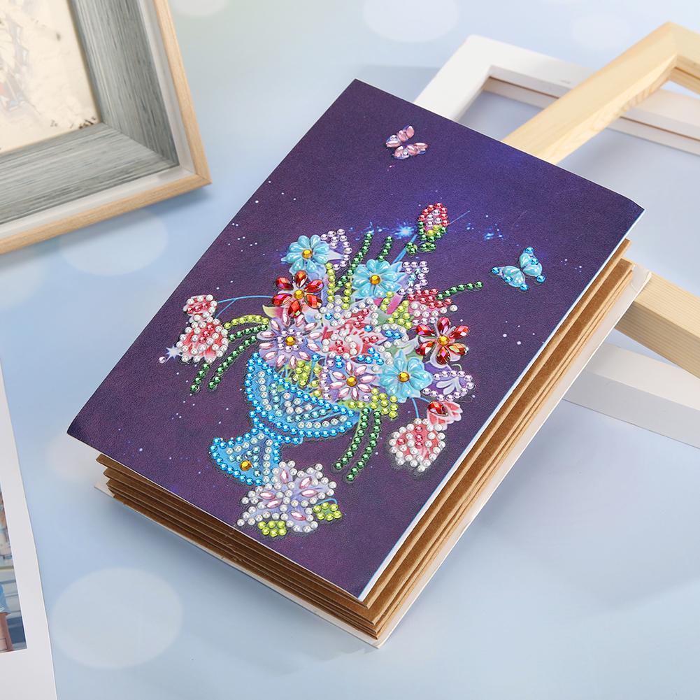 Mehrfarbige Blumen in Vasenmalerei Album-Cover - Diamond Painting
