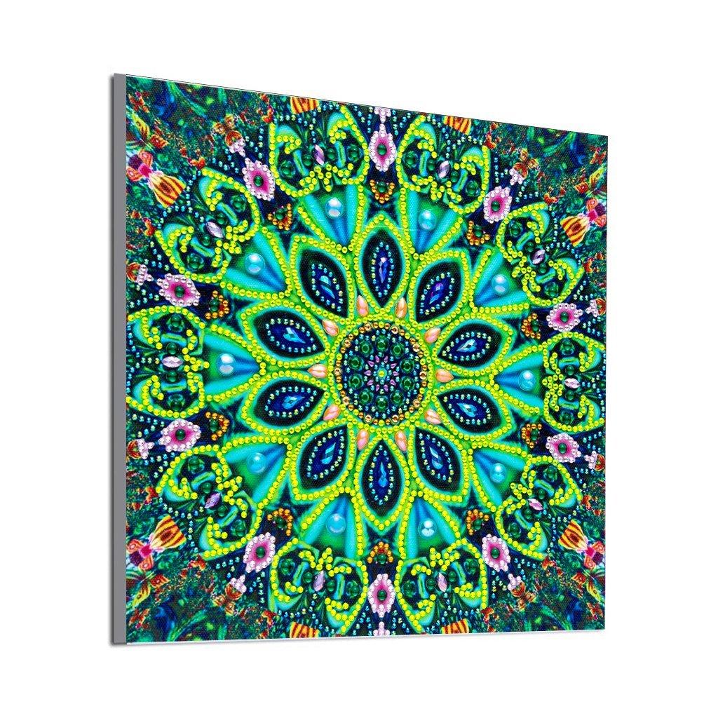 Schöne grüne Blume - Spezielle Diamond Painting - Diamond Painting