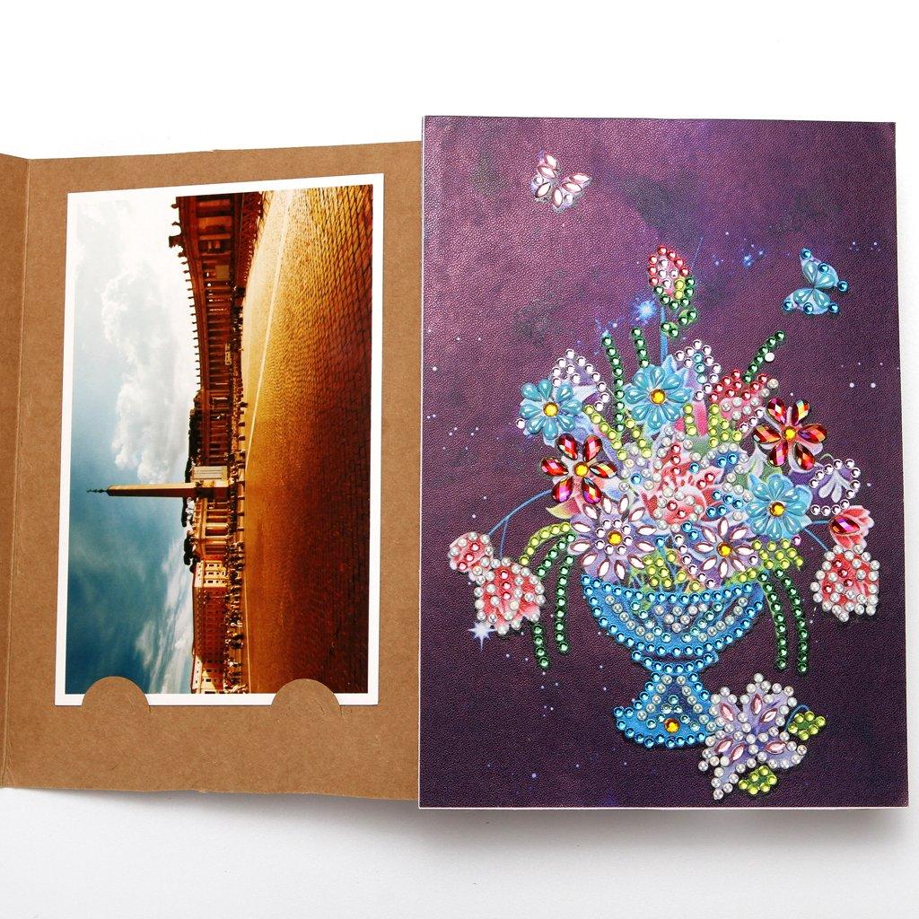 Mehrfarbige Blumen in Vasenmalerei Album-Cover - Diamond Painting