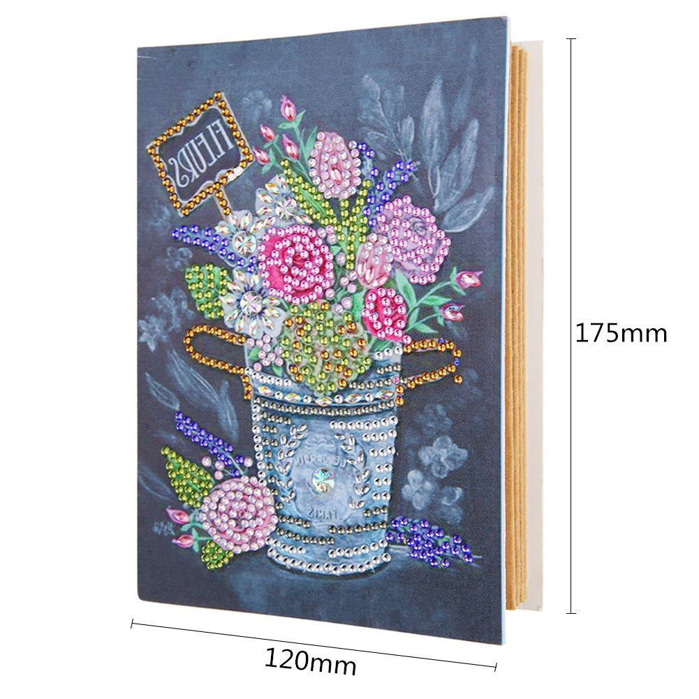 Mehrfarbige Rosen in einer Vase Album Cover - Diamond Painting