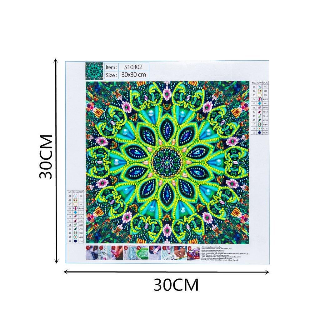 Schöne grüne Blume - Spezielle Diamond Painting - Diamond Painting