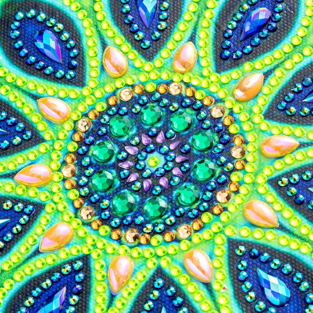 Schöne grüne Blume - Spezielle Diamond Painting - Diamond Painting