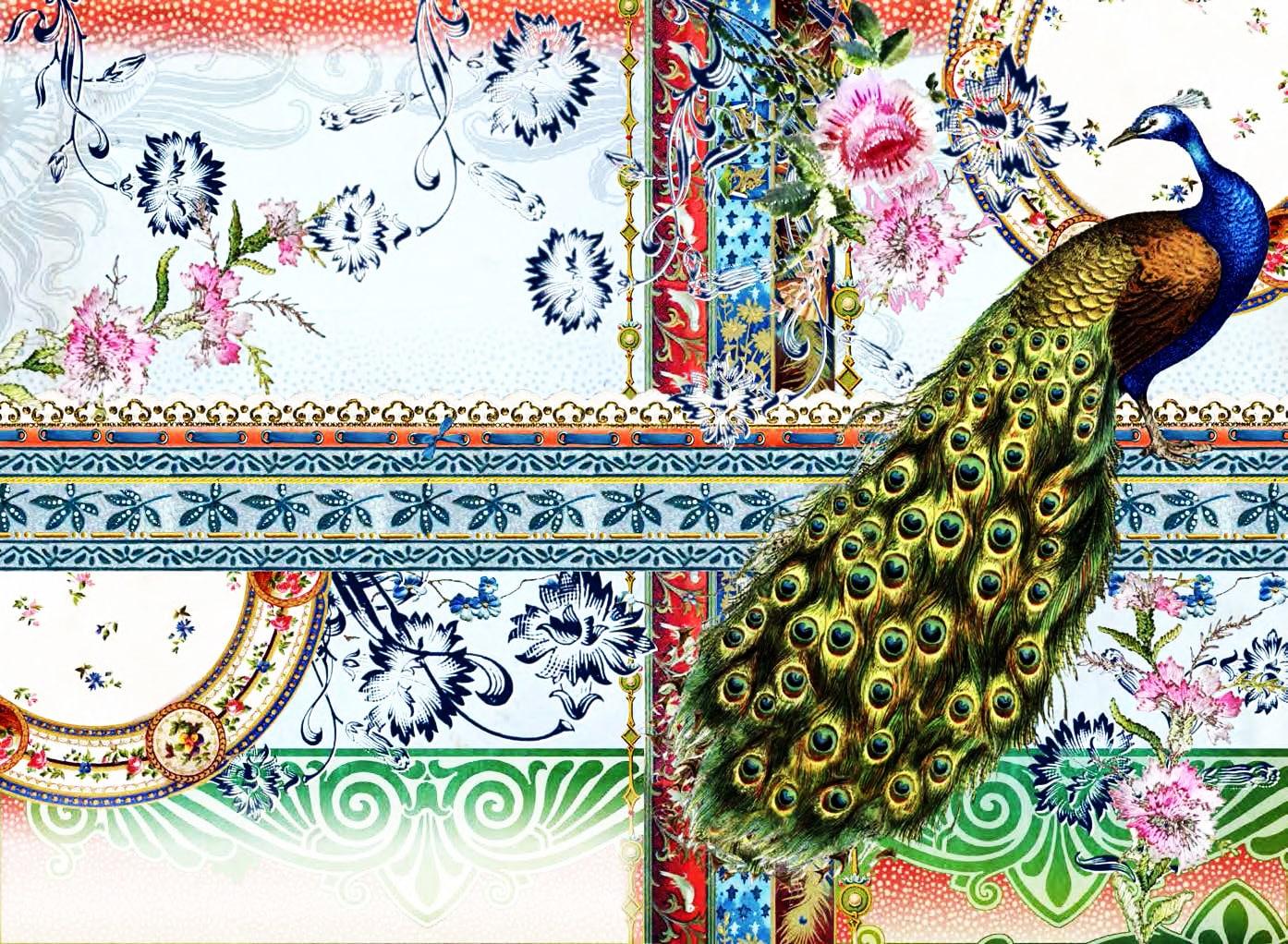 Pfauen I - Kunst des Barbara Behr - Diamond Painting