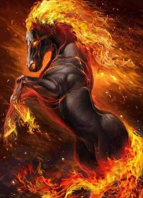 Blazing Pferd - Diamond Painting