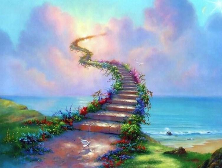 Brücke zwischen Himmel und Erde - Diamond Painting