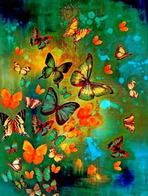 Schmetterling Königreich - Malen durch Diamanten - Diamond Painting