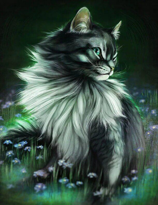 Katze voller Drill Malerei Kit - Diamond Painting