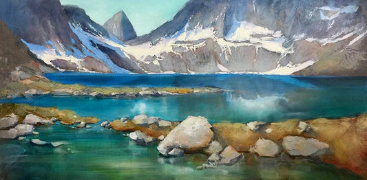 Kobaltsee - Kunst des Linda Wilder - Diamond Painting