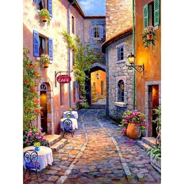 Kopfsteinpflaster StreetDiamond Painting - Diamond Painting