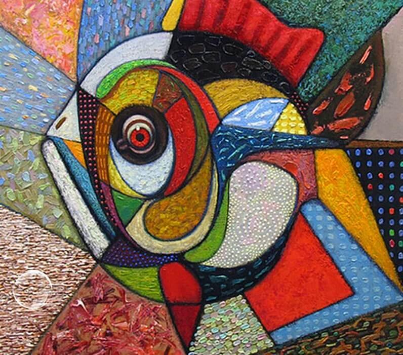 Buntes Fischkunst Mal Kit - Diamond Painting