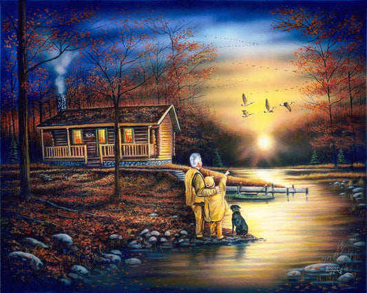Abendliche Reflexionen  -Kunst des Robert Andrea - Diamond Painting