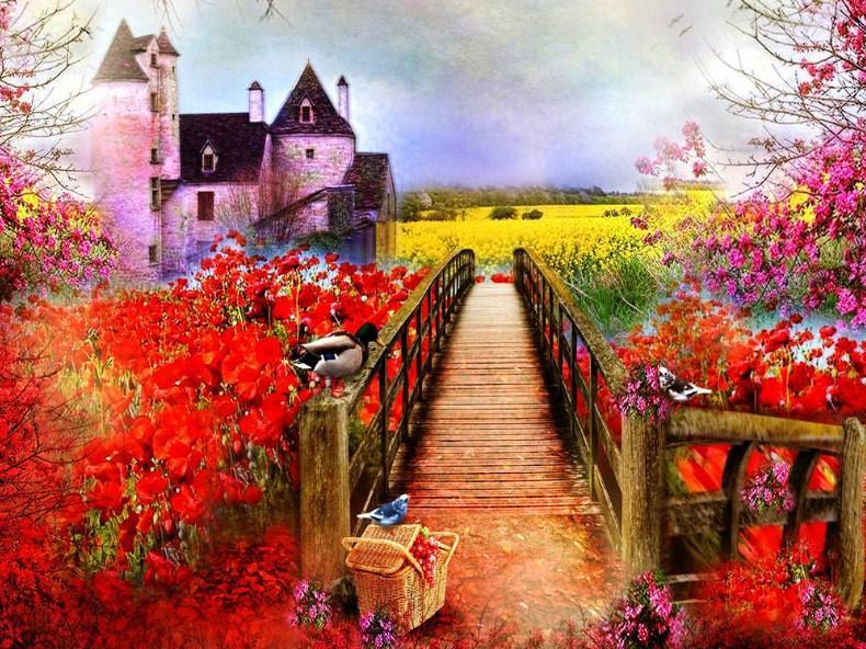 Fabelhafter Blumengarten Diamond Painting - Diamond Painting