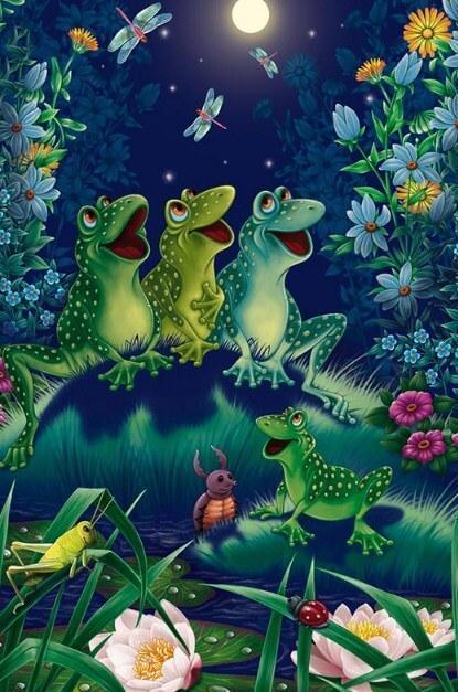 Frösche & Libellen - Diamond Painting