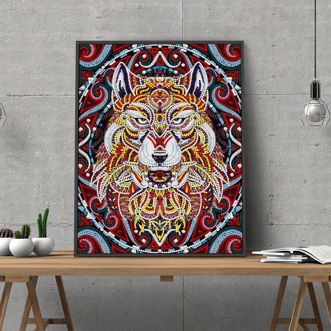 Leuchtender Alpha Wolf Spezial Diamond Painting - Diamond Painting