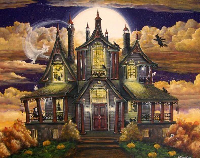 Halloween Spukhaus Diamond Painting - Diamond Painting