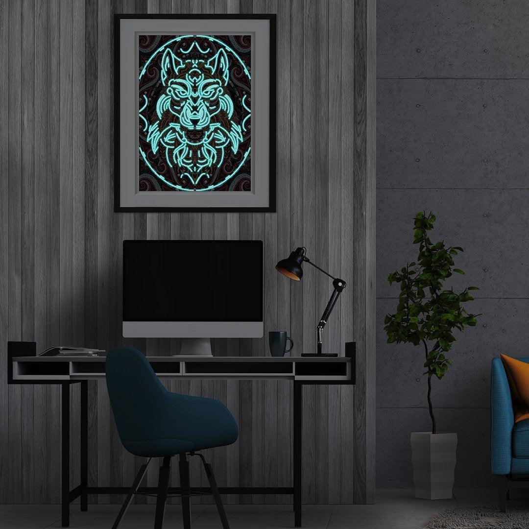 Leuchtender Alpha Wolf Spezial Diamond Painting - Diamond Painting