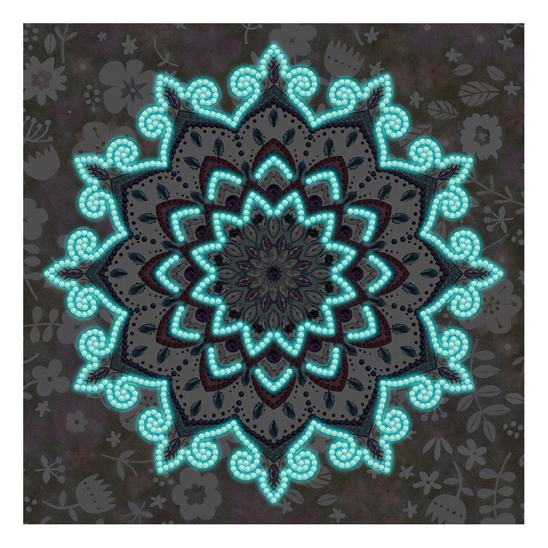 Mandala Leuchten im Dunkeln künstlerisch Diamond Painting - Diamond Painting