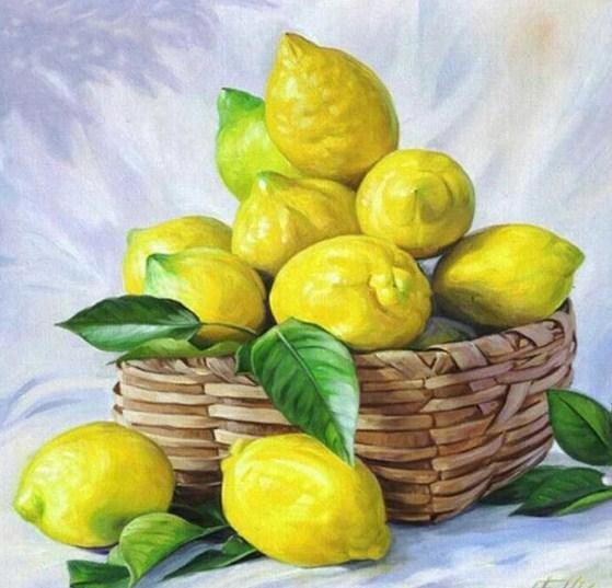 Zitronenkorb - Diamond Painting
