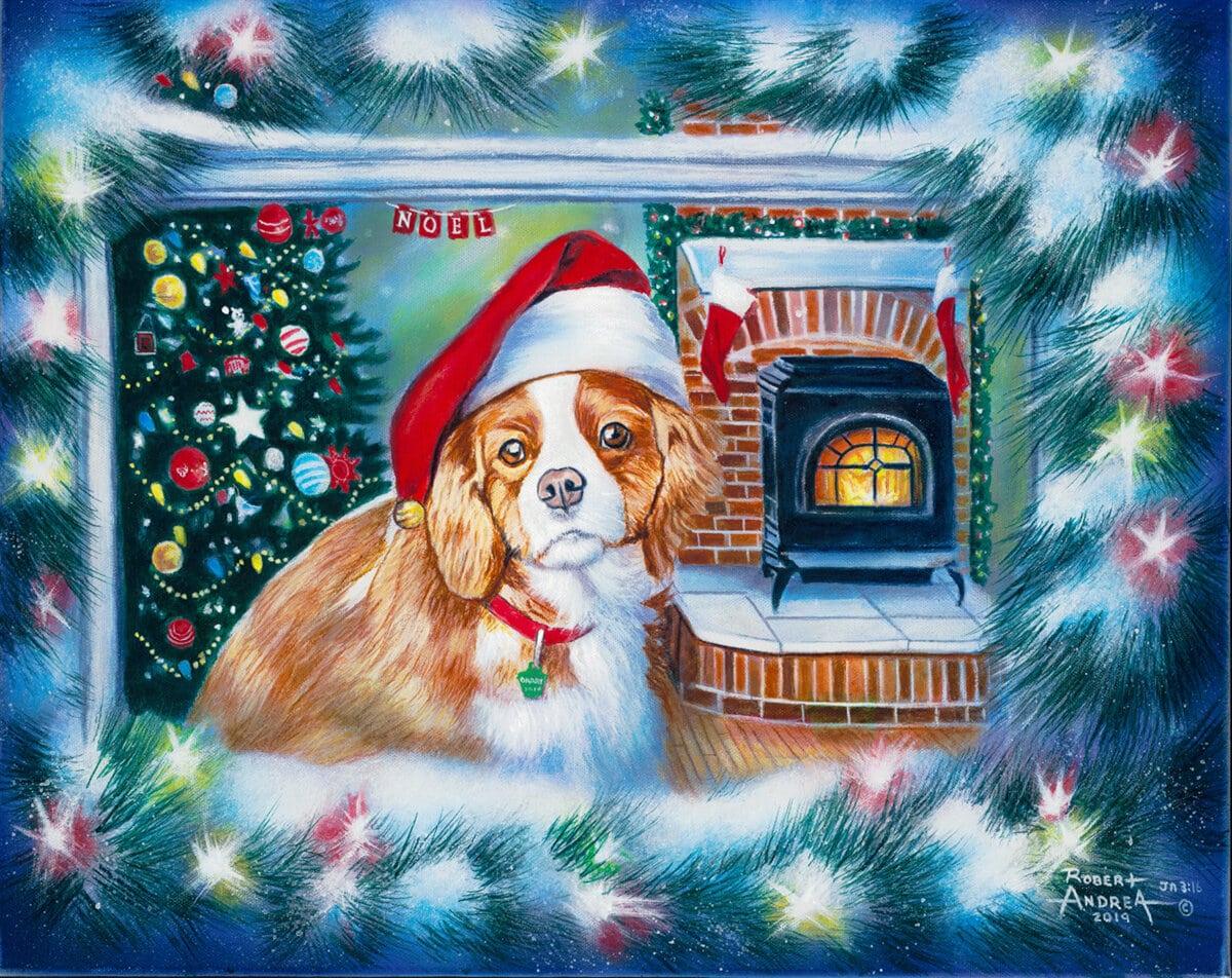 Kleiner Weihnachtsträumer -Kunst des Robert Andrea - Diamond Painting