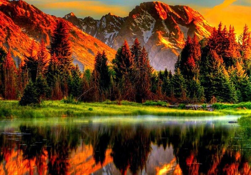 Mountains & Sunshine - Diamond Painting