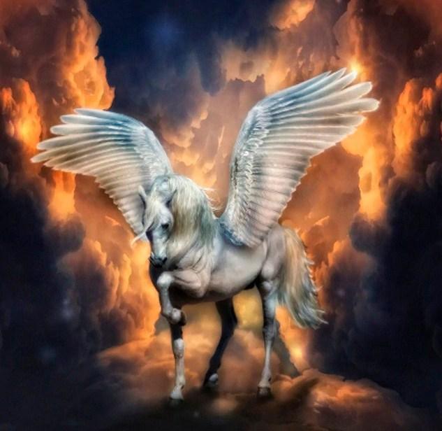 Pegasus Feuer Diamond Painting - Diamond Painting