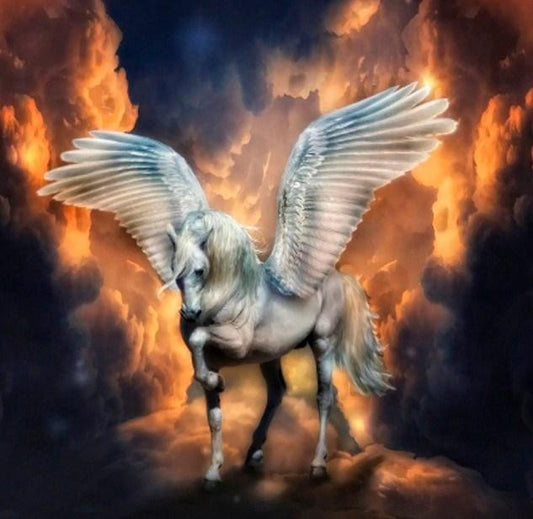 Pegasus Feuer Diamond Painting - Diamond Painting