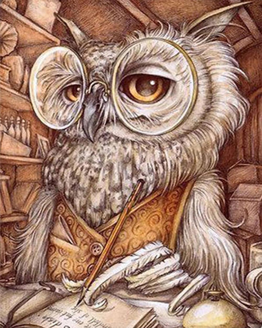 Professor Eule Diamond Painting - Diamond Painting
