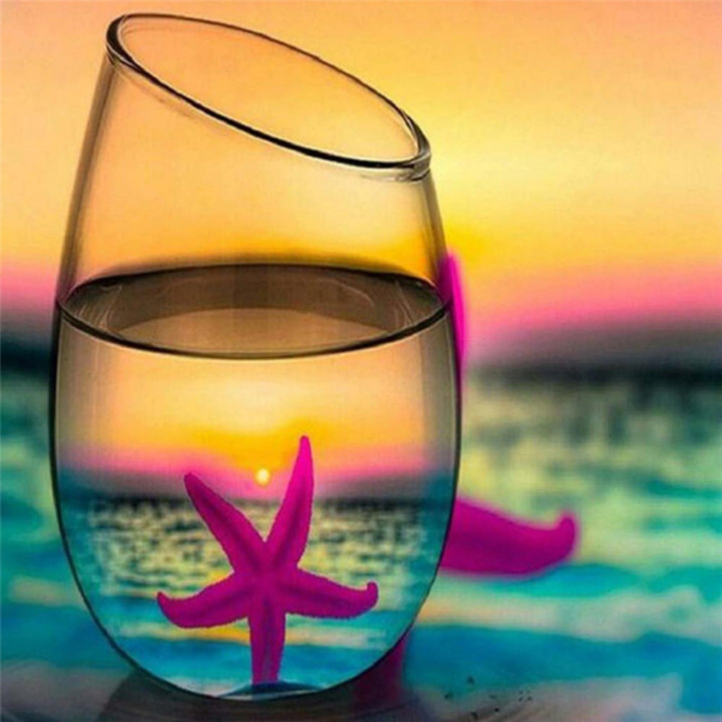 Seestern in Glas gefangen - Diamond Painting