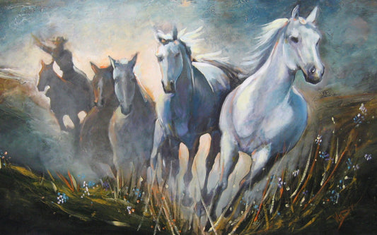 Wilder Blumenlauf - Kunst des Linda Wilder - Diamond Painting
