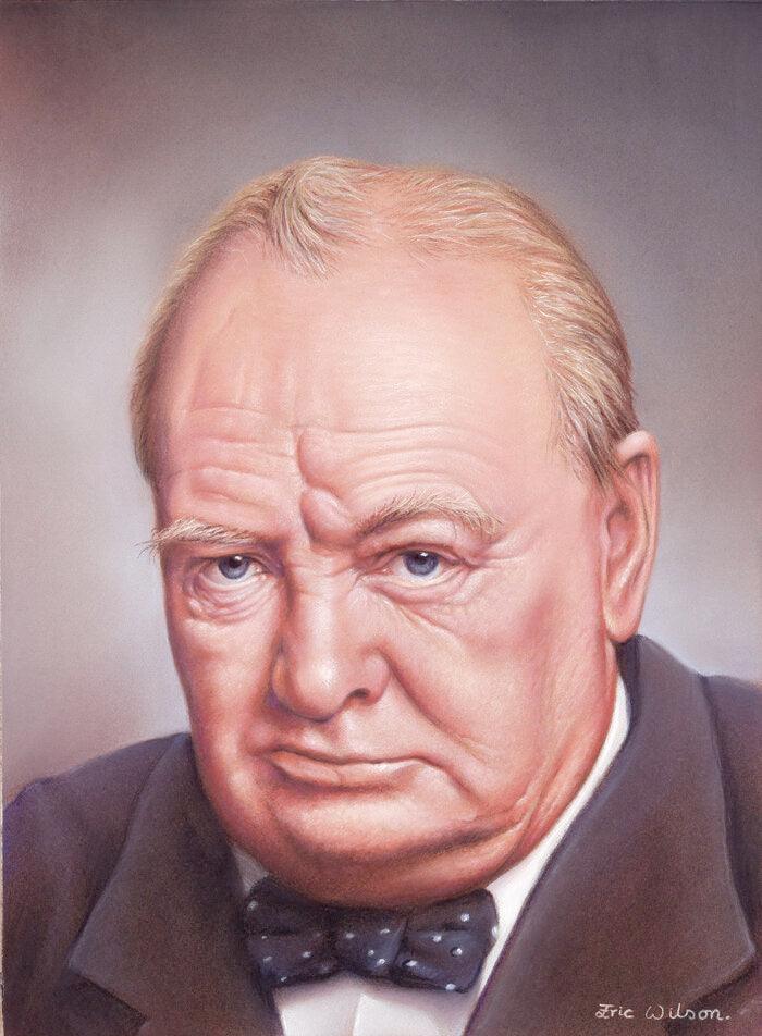 Winston Leonard Spencer Churchill -  Kunst des Eric Wilson - Diamond Painting
