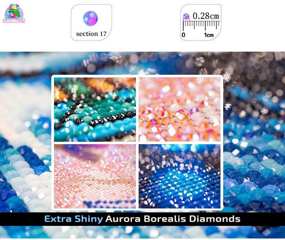 Eine Bank im Gartenmalerei-Kit - Diamond Painting