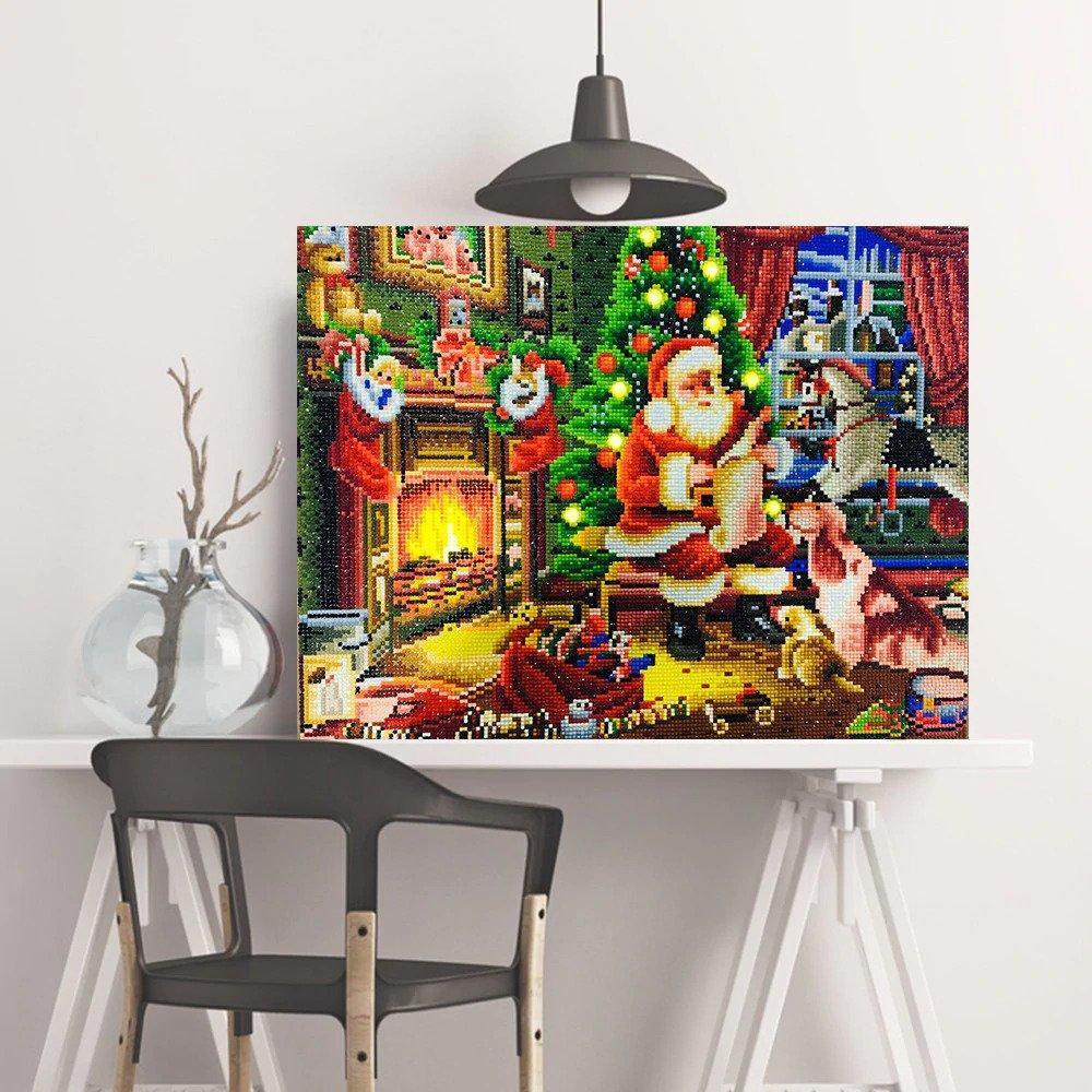 Santa Count Wünsche - Diamond Painting