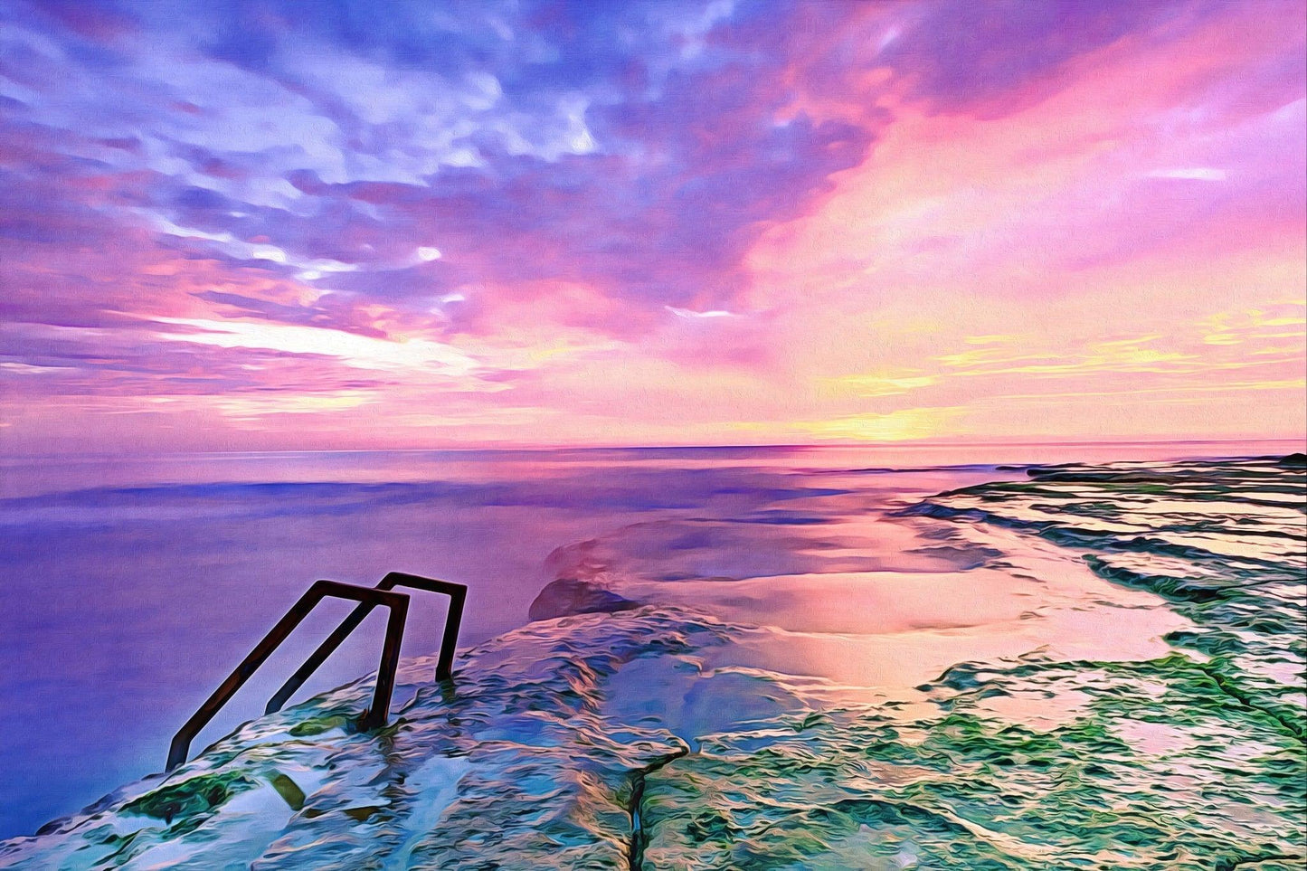 Schöner Himmel und ruhiges Meer - Kunst des Denise Dundon - Diamond Painting