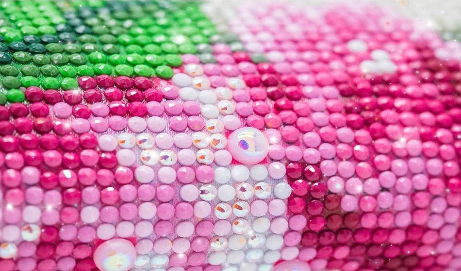 Eine Bank im Gartenmalerei-Kit - Diamond Painting