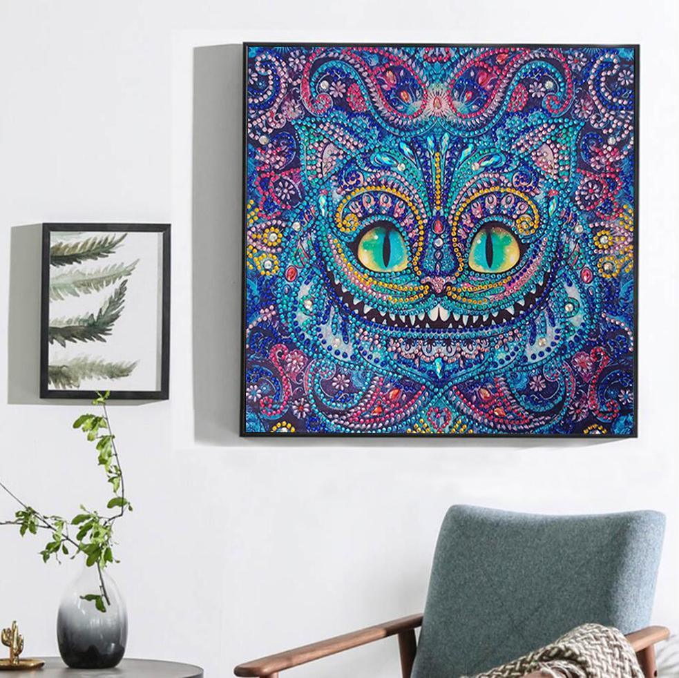 Katze mit großen Augen - Spezial Diamond Painting - Diamond Painting