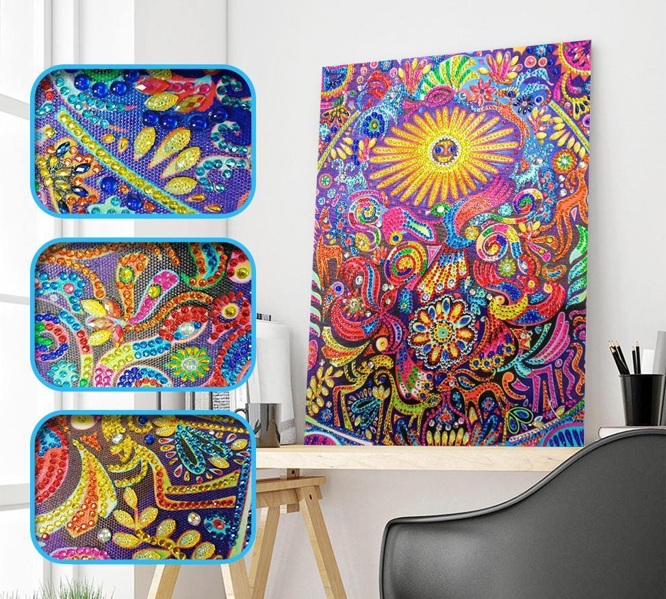 Abstrakte Blumen Spezial Diamond Painting - Diamond Painting