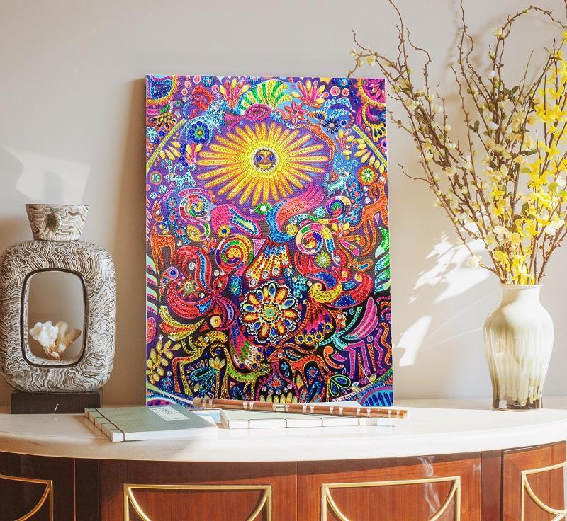 Abstrakte Blumen Spezial Diamond Painting - Diamond Painting