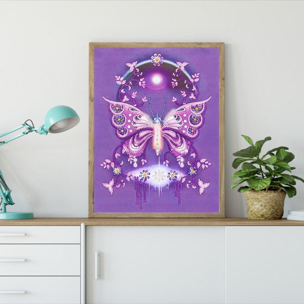 Traumfänger Blumen Schmetterlinge - Spezial Diamond Painting - Diamond Painting