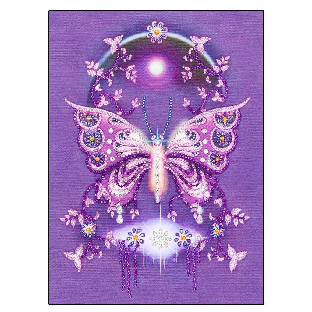 Traumfänger Blumen Schmetterlinge - Spezial Diamond Painting - Diamond Painting